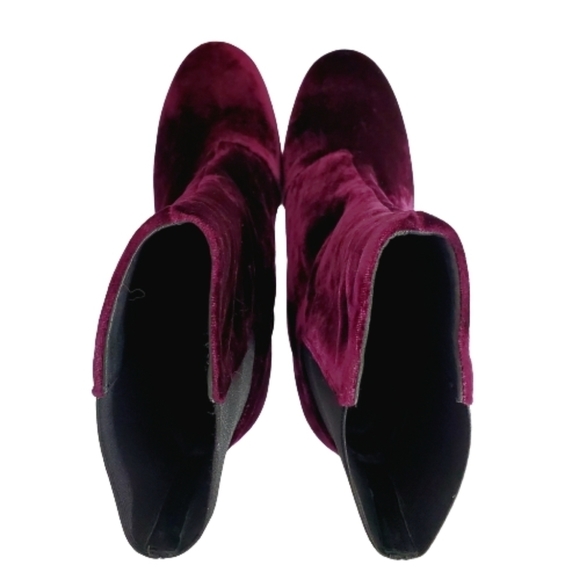 Rag AND BONE AGNES RED VELVET CHELSEA BOOT NEW - Picture 8 of 16